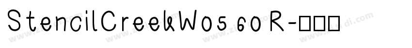StencilCreekW05 60 R字体转换